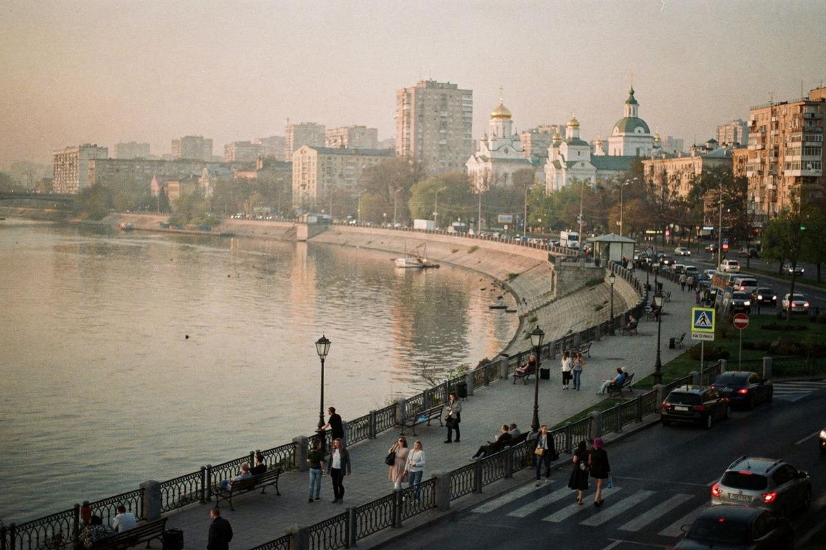 Day 4 view over Kyiv with evening light and a scenic route